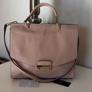 Furla Light Pink Leather Satchel